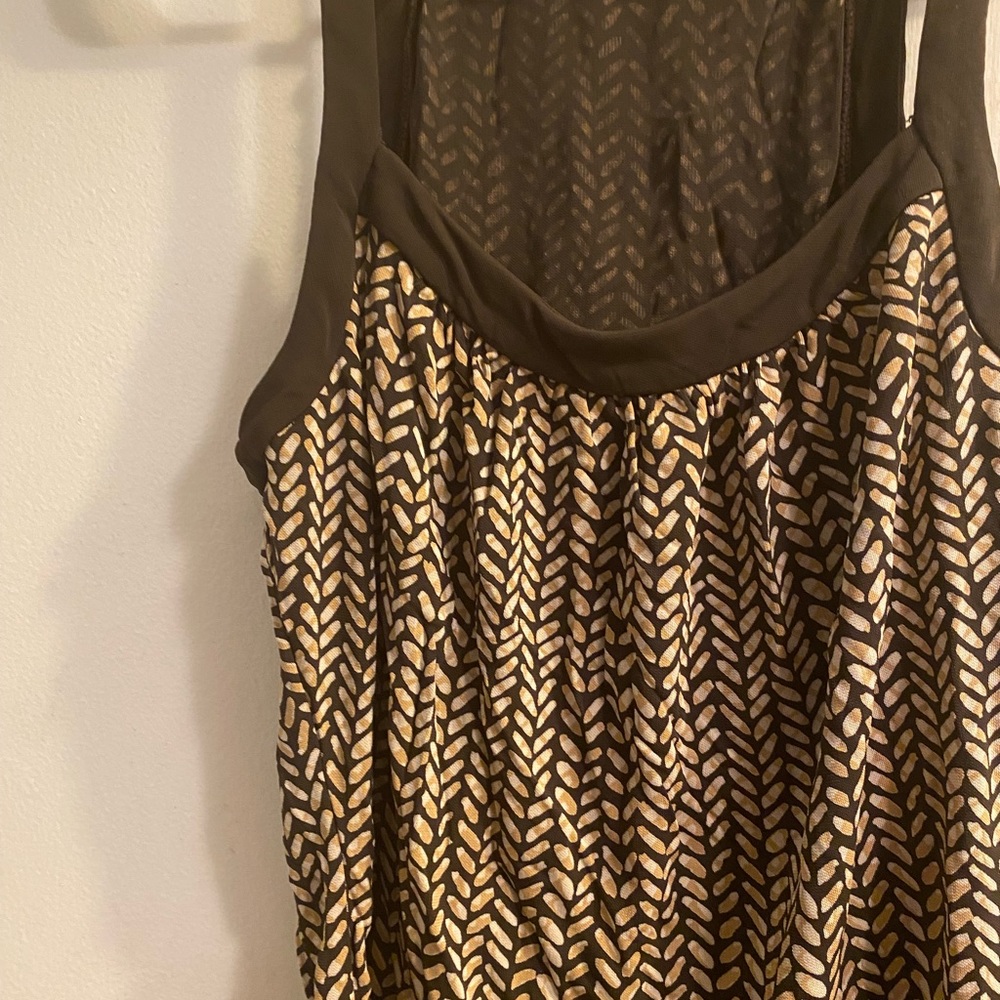 Ann Taylor Black and Gold Blouse